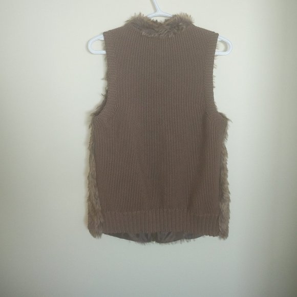 Maurices Faux Fur Vest Brown M - Picture 8 of 12